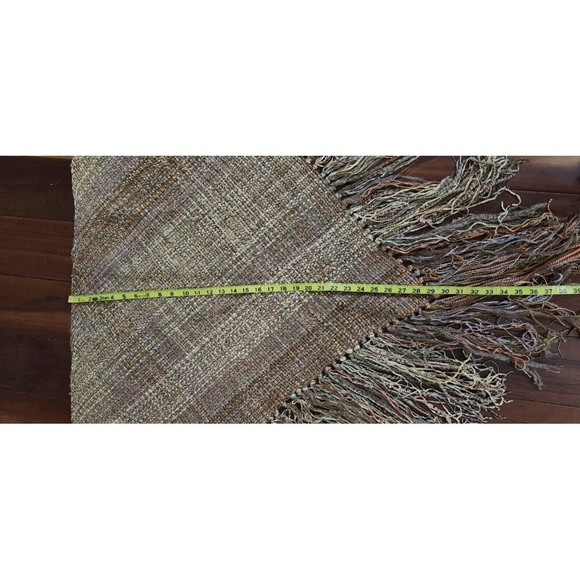 Vintage Mary Lynn OShea‎ Pink Gray Chenille Blend Woven Triangular Shawl Wrap - Picture 9 of 16